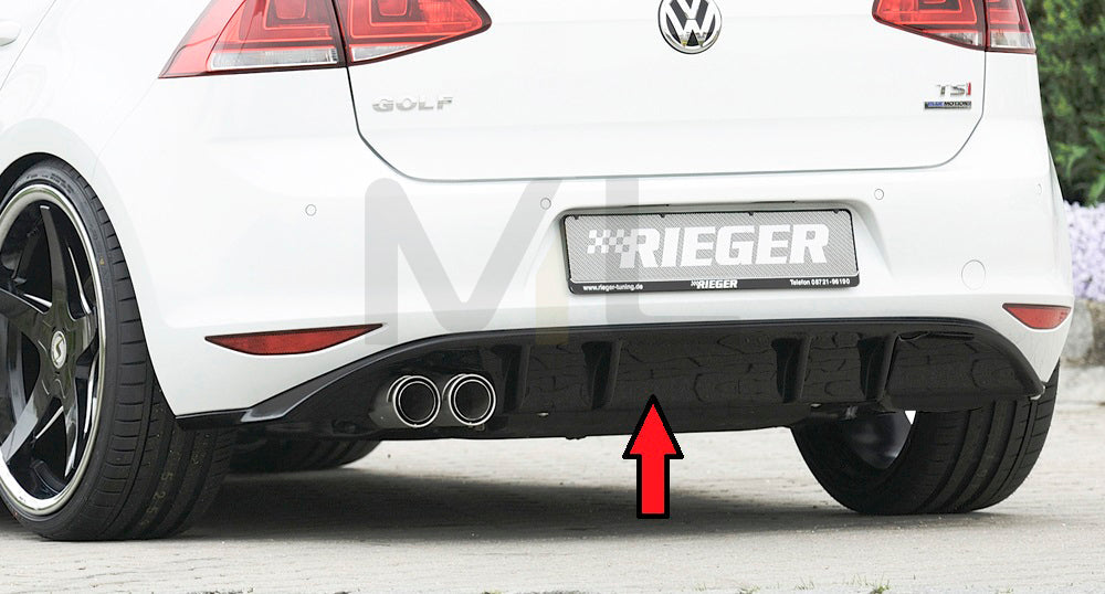 Rieger 00088028 VW Mk7 Golf GTD Rear Diffuser 1 | ML Performance EU Car Parts