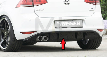 Rieger 00088028 VW Mk7 Golf GTD Rear Diffuser 1 | ML Performance EU Car Parts