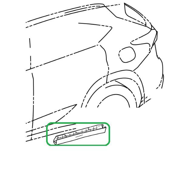 Genuine Lexus 75078-78010 NX Phase 1 N/S Rear Door Sill Moulding
