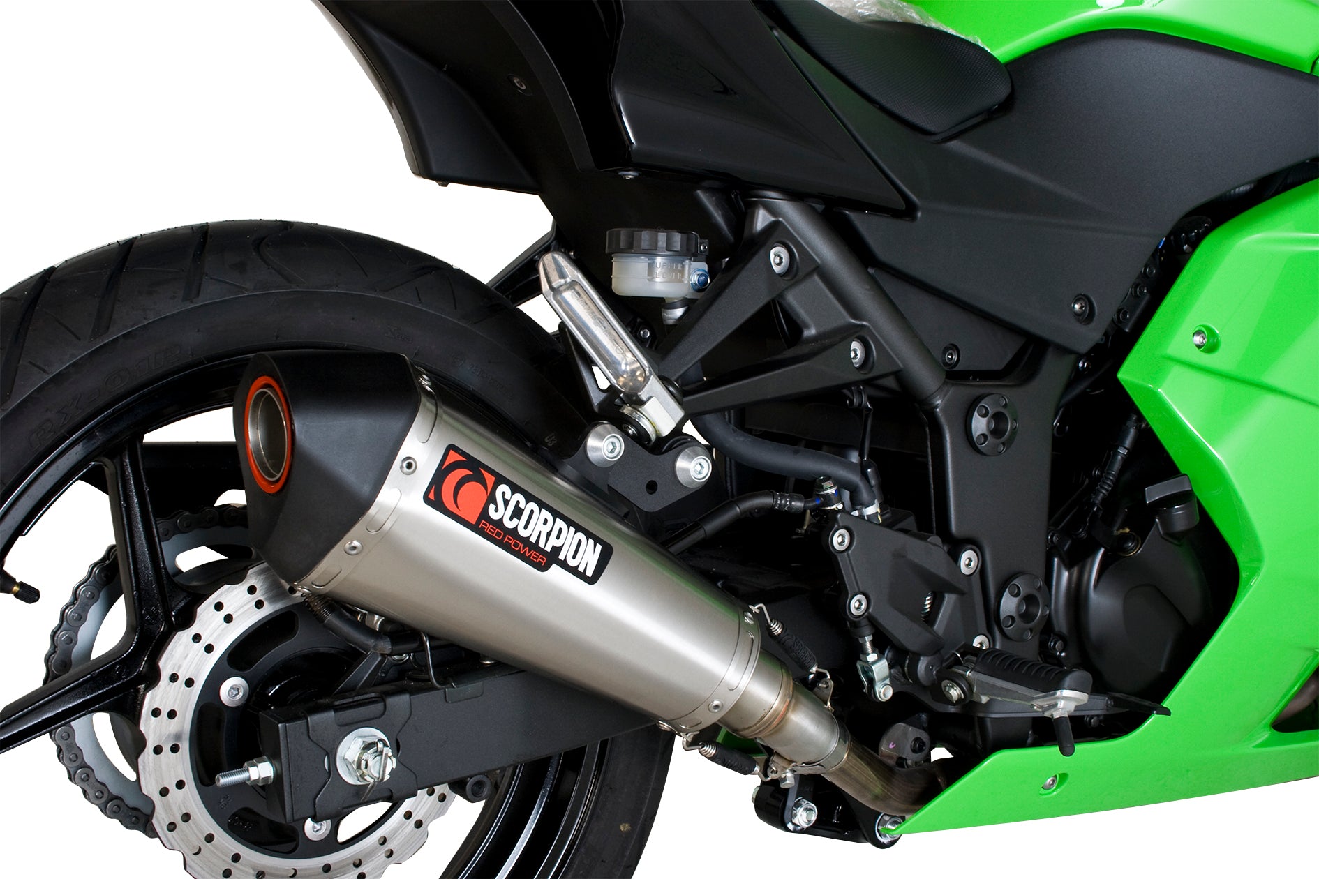 Scorpion RKA84SEO Kawasaki Ninja 250R Serket Taper Slip-On - Brushed Stainless Steel Sleeve | ML Performance EU EU