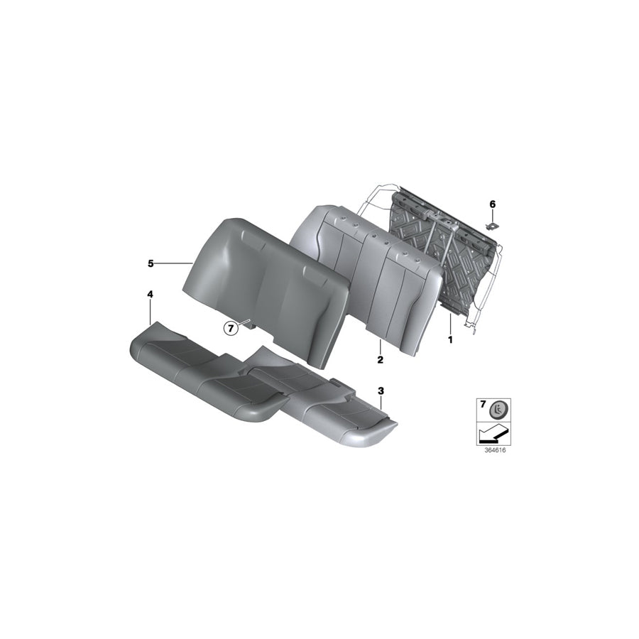 Genuine BMW 52207309686 F30 F30 Seat Cover Leather SCHWARZ (Inc. 318d, 340i & 335i) | ML Performance EU