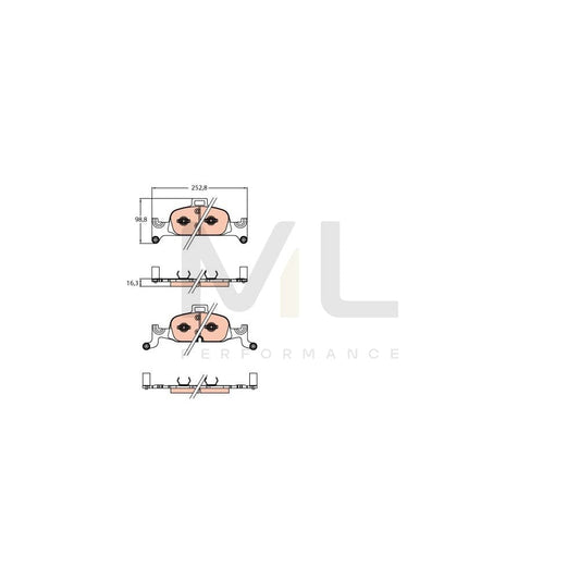 TRW Gdb2126 Brake Pad Set Prepared For Wear Indicator | ML Performance Car Parts