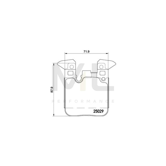 Hella 8DB 355 021-341 Brake Pad Set Prepared For Wear Indicator, With Counterweights | ML Performance Car Parts