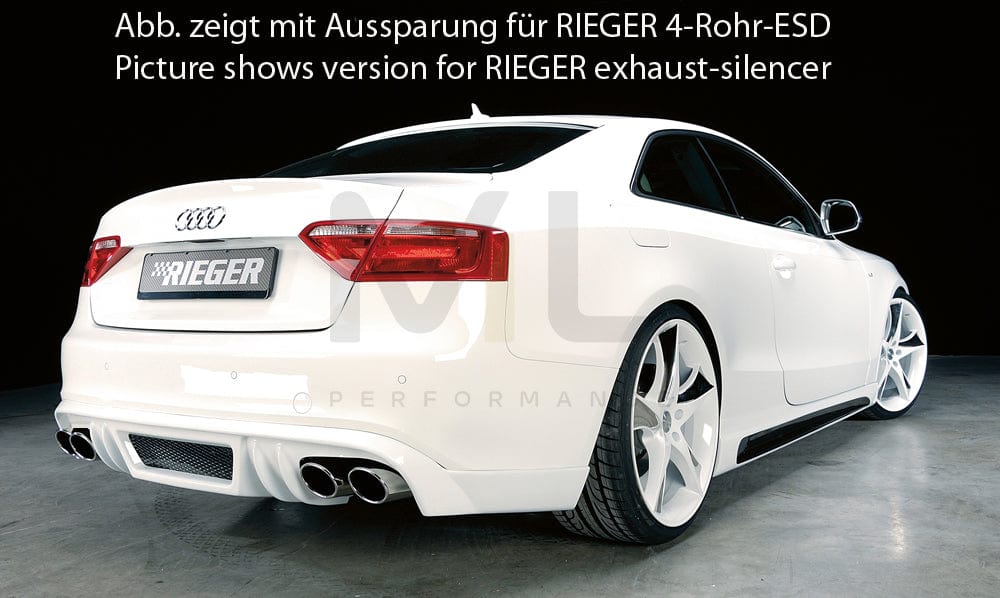 Rieger 00055410 Audi B8 B81 A5 Rear Diffuser 4 | ML Performance EU Car Parts