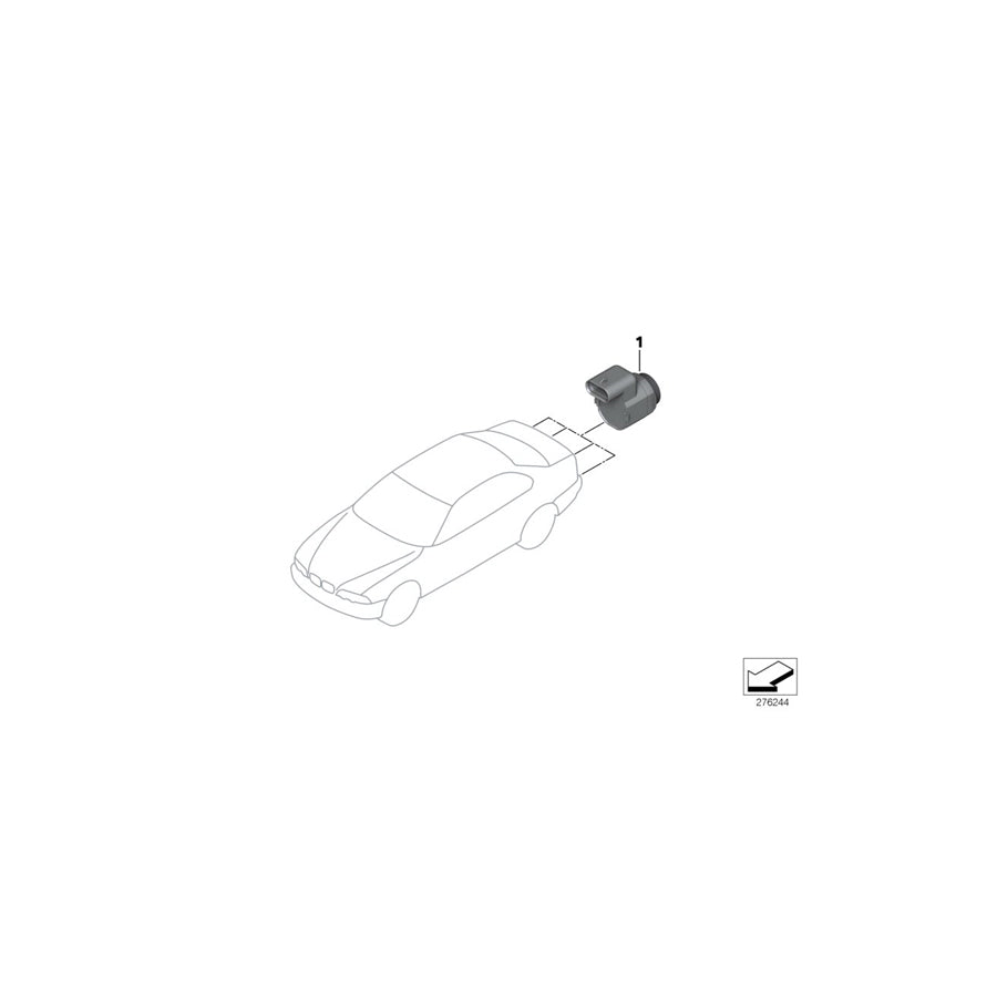 Genuine BMW 66206914783 E46 Ultrasonic Sensor, Steel Blue M372 (Inc. 316i, 318i & 320d) | ML Performance EU Car Parts