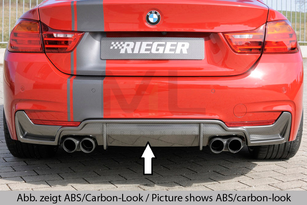 Rieger 00053479 BMW 4 Series F32 F33 F36 Rear Diffuser 1 | ML Performance EU Car Parts