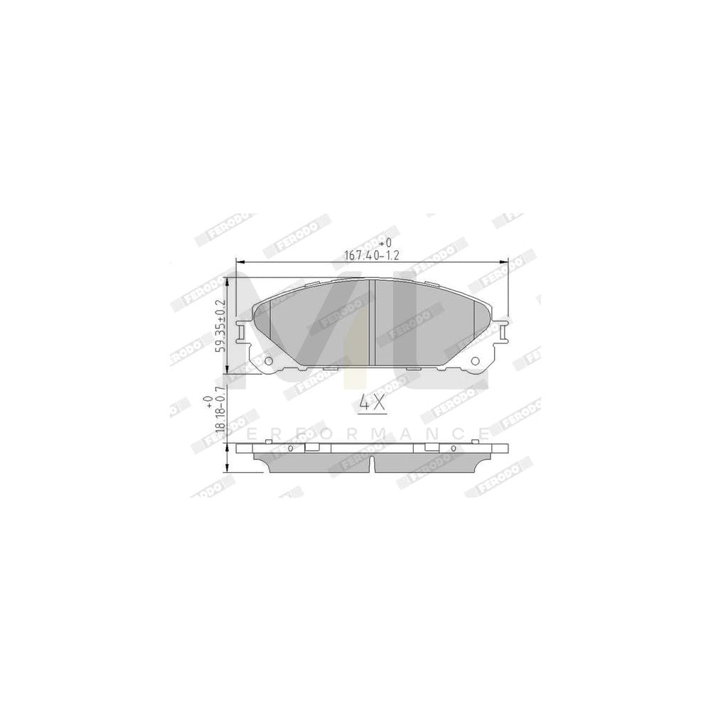 Ferodo Premier Eco Friction Fdb4447 Brake Pad Set With Acoustic Wear Warning, Without Accessories | ML Performance Car Parts