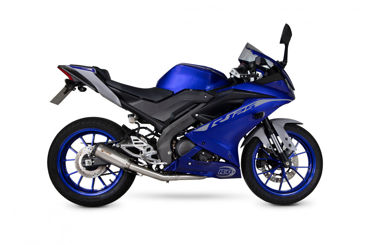 Scorpion PYA115SYSSEO Yamaha YZF-R125 Red Power Full System - Brushed Stainless Steel Sleeve | ML Performance EU EU