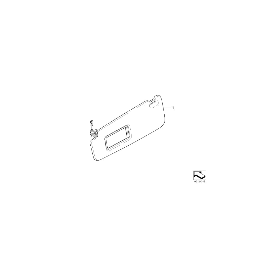 Genuine BMW 51167894970 E64 Right Sun Visor Make-Up Lamp SCHWARZ (Inc. M6, 650i & 645Ci) | ML Performance EU