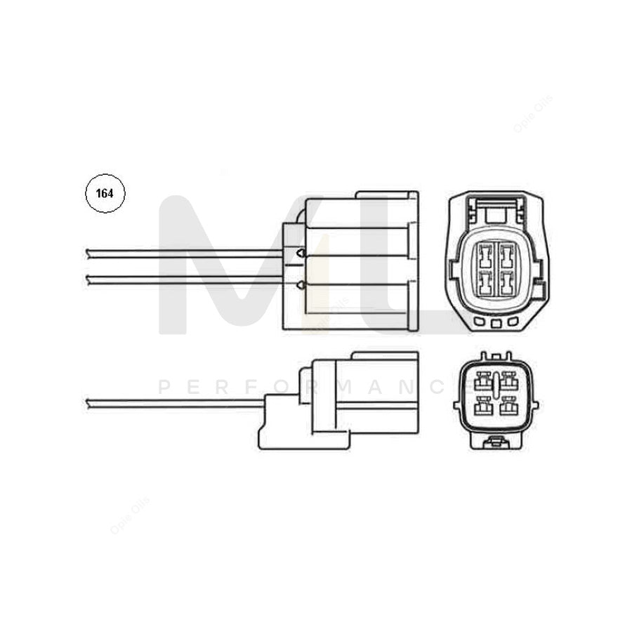 NTK Lambda Sensor - Oxygen / O2 Sensor UAA0001-MD005 (NGK 95845) | ML Car Parts UK | ML Performance