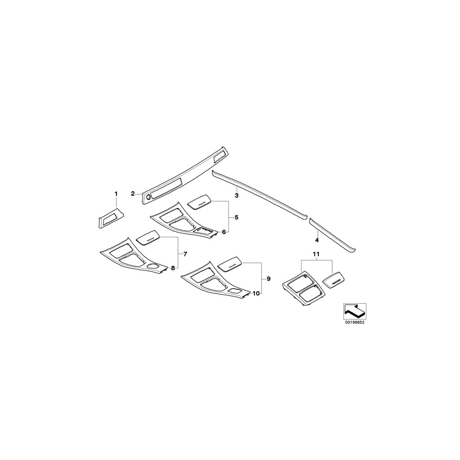 Genuine BMW 51437963936 E92 E93 Trim Cover, Side Trim, Right PIANOLACK SW (Inc. 330xd, 328i & 335d) | ML Performance EU Car Parts