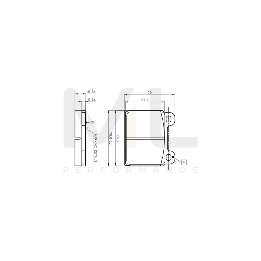 Bosch 0986Tb2050 Brake Pad Set Excl. Wear Warning Contact | ML Performance Car Parts