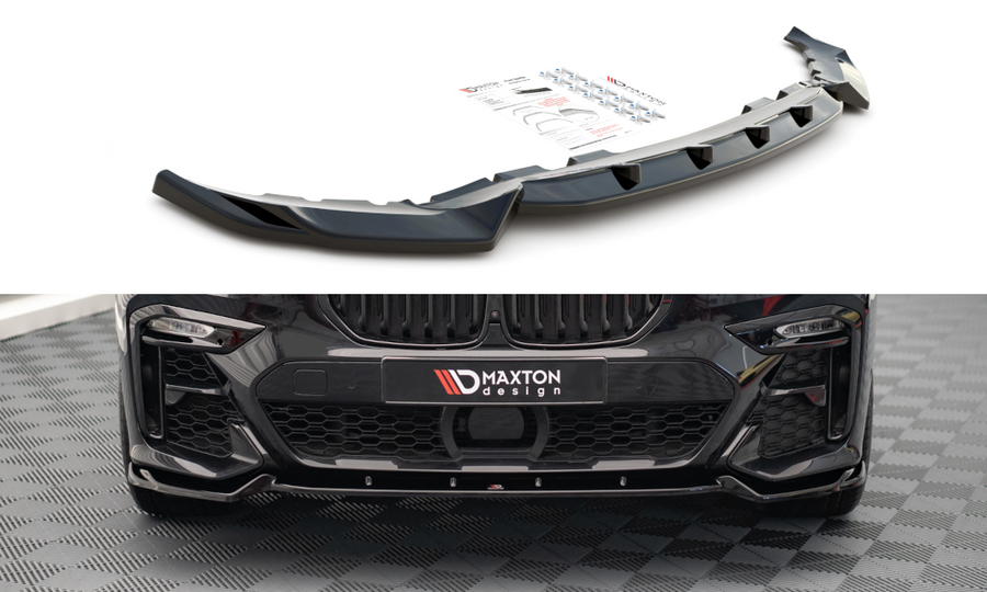 Maxton Design BM-X7-07-M-FD2T Front Splitter V.2 BMW X7 M G07 | ML Performance UK Car Parts
