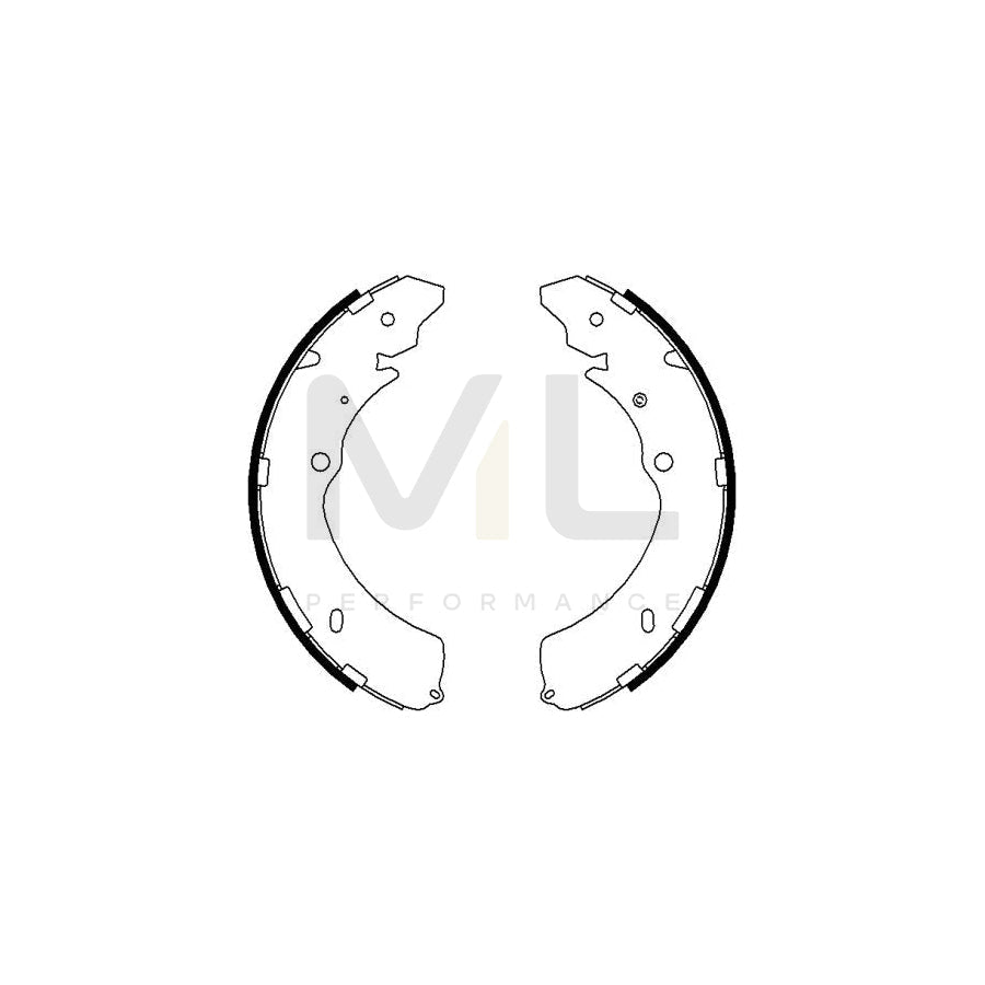 HELLA 8DB 355 022-071 Brake Shoe Set without handbrake lever | ML Performance Car Parts