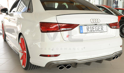 Rieger 00099615 Audi 8V S3 Rear Diffuser 8 | ML Performance EU Car Parts