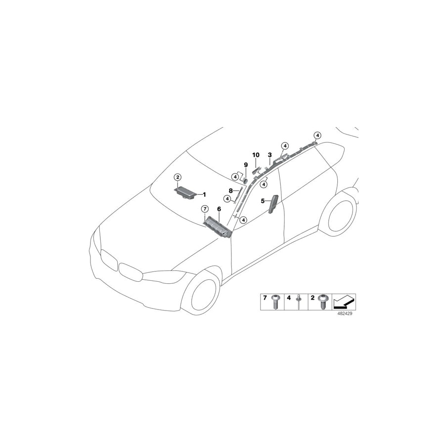 Genuine BMW 51447336488 F15 M Deformation Plate Right (Inc. X5 50iX, X6 35iX & X6 50iX) | ML Performance EU Car Parts