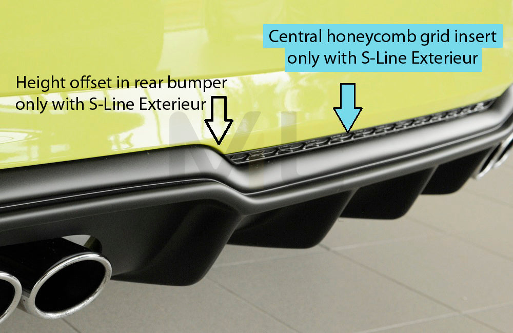Rieger 00056823 Audi 8V Rear Diffuser (A3 & S3) 6 | ML Performance EU Car Parts