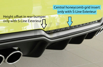 Rieger 00056823 Audi 8V Rear Diffuser (A3 & S3) 6 | ML Performance EU Car Parts