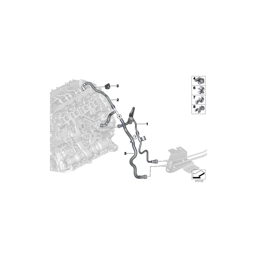 Genuine BMW 13538514101 F15 Fuel Supply Line With Sensor (Inc. X5 25d & X5 25dX) | ML Performance EU Car Parts