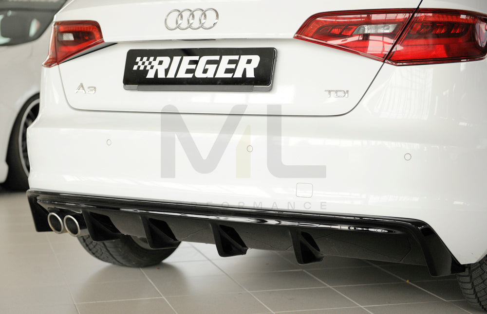 Rieger 00088100 Audi 8V A3 Rear Diffuser 5 | ML Performance EU Car Parts