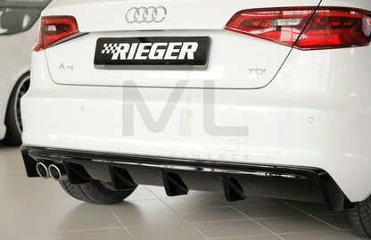 Rieger 00088100 Audi 8V A3 Rear Diffuser 5 | ML Performance EU Car Parts