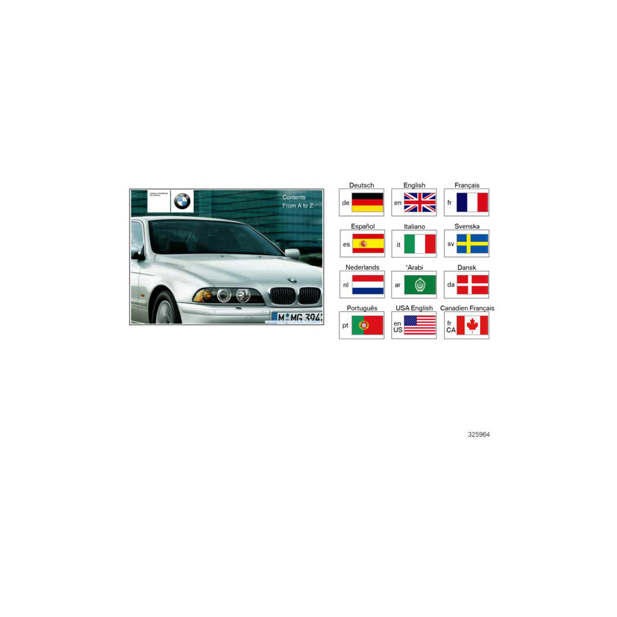 Genuine BMW 01419790031 E39 Owner'S Handbook E39, E39/2 EN, MJ 1997 (Inc. 525tds, 523i & 535i) | ML Performance EU Car Parts