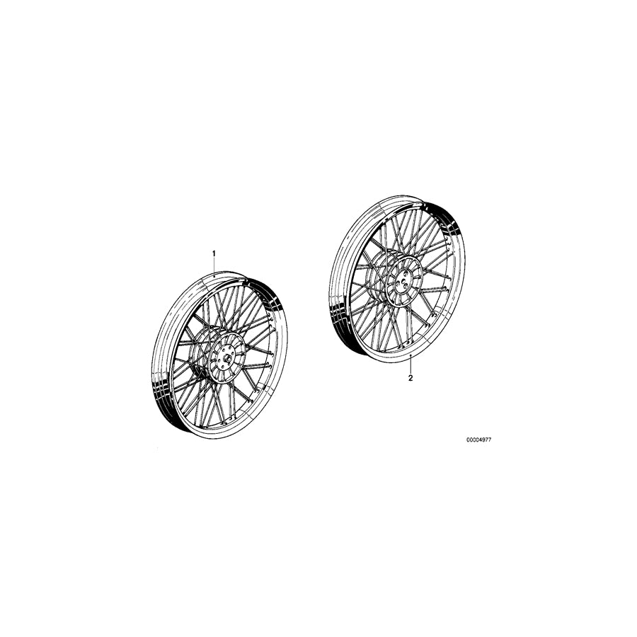 Genuine BMW 36312302280 65 Spoke Wheel Front 1,85X19 (Inc.  & R 80 G/S) | ML Performance EU Car Parts