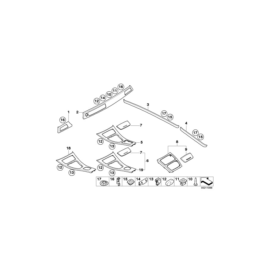 Genuine BMW 51169148505 E92 E93 Set Of Decor Finishers GLACIER SILBER (Inc. 325i, 318i & 325xi) | ML Performance EU