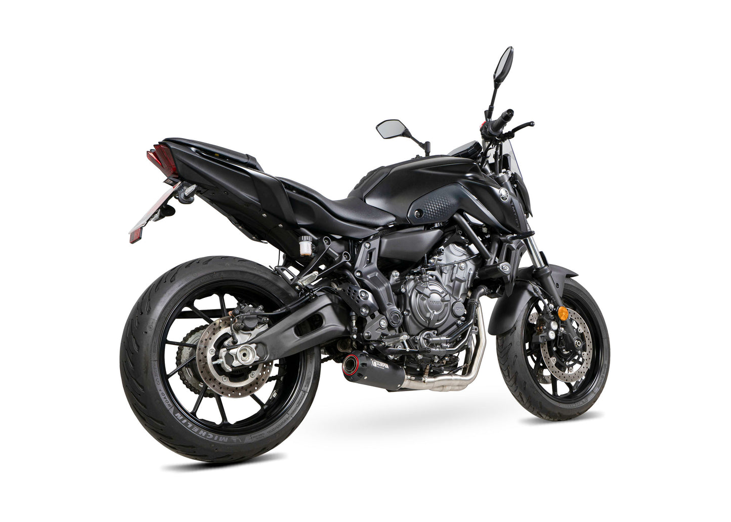 Scorpion PYA121SYSBCER Yamaha MT-07 Red Power Full System - Black Ceramic Coated Sleeve | ML Performance EU EU