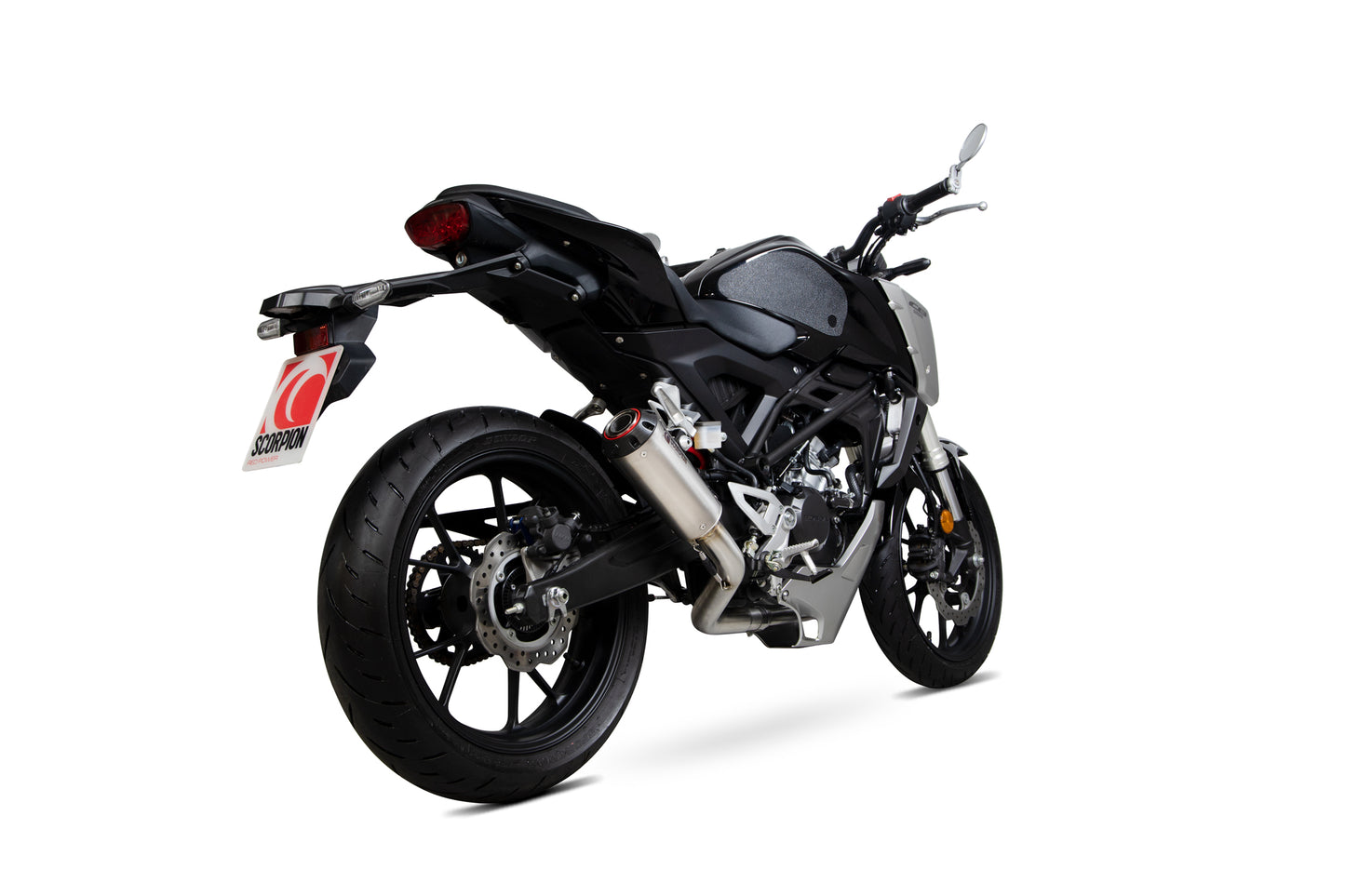 Scorpion PHA183SYSTEO Honda CB125 R Red Power Full System - Titanium Sleeve | ML Performance EU EU