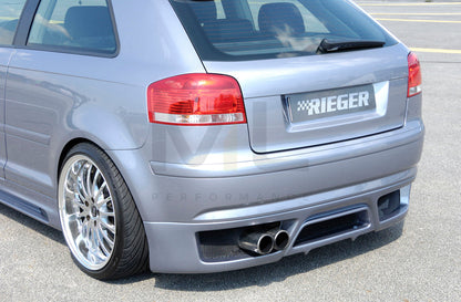 Rieger 00056706 Audi 8P A3 Rear Diffuser 4 | ML Performance EU Car Parts