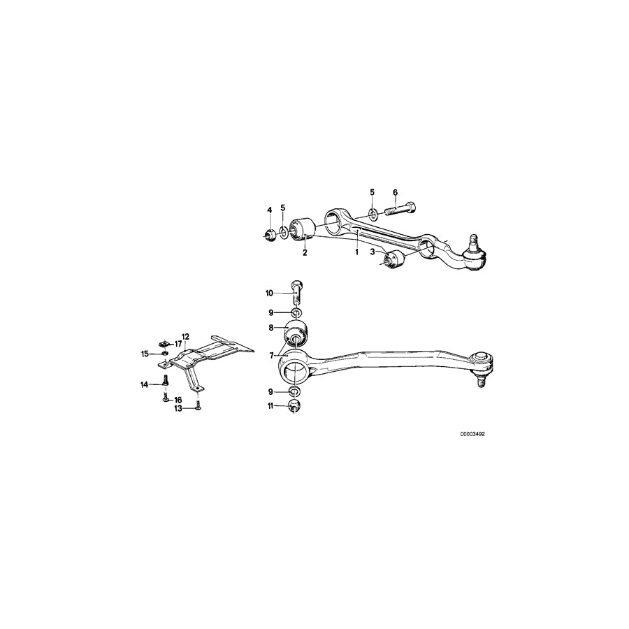 Genuine BMW 31121129363 E23 Wishbone, Right (Inc. 735i, 745i & 733i) | ML Performance EU Car Parts