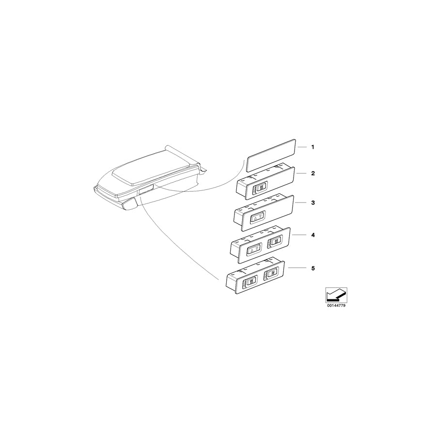 Genuine BMW 61316918420 E66 E67 E65 Switch Heater/Head Rest, Left (Inc. 735Li, 735i & 745Li) | ML Performance EU Car Parts