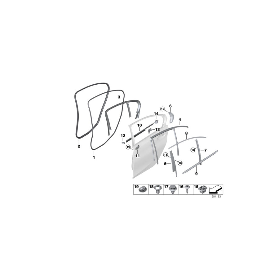 Genuine BMW 51437465156 G20 Cover Column C Right ALU MATT (Inc. 330iX, 330d & 330dX) | ML Performance EU Car Parts