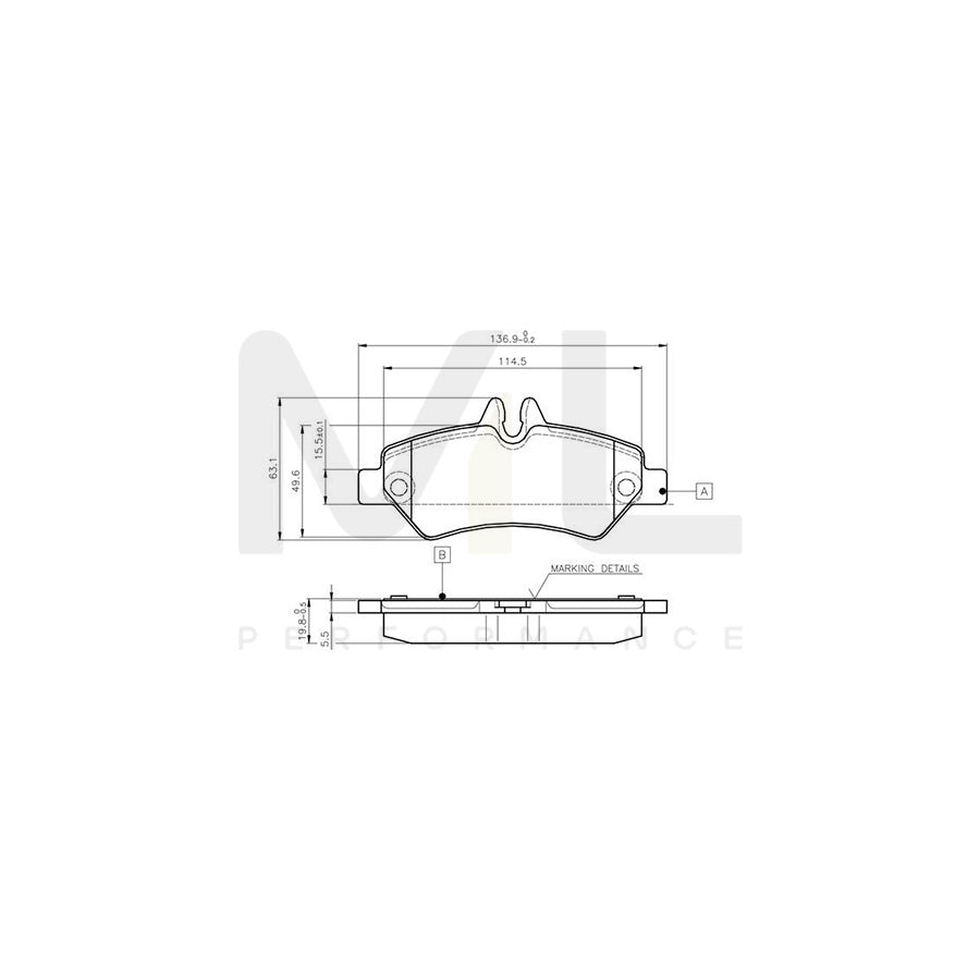 Bosch 0986Tb2981 Brake Pad Set Excl. Wear Warning Contact, With Bolts, With Accessories | ML Performance Car Parts