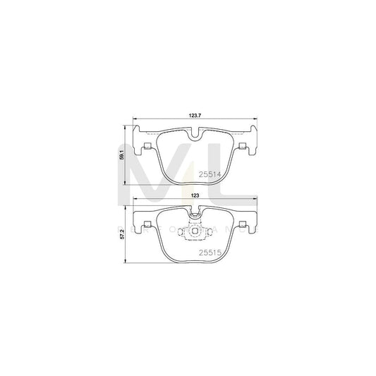 Hella 8DB 355 019-781 Brake Pad Set Prepared For Wear Indicator | ML Performance Car Parts