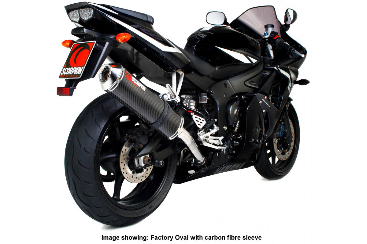 Scorpion EYA68SEO Yamaha YZF-R6 Factory Oval Slip-On - Polished Stainless Steel Sleeve | ML Performance EU EU