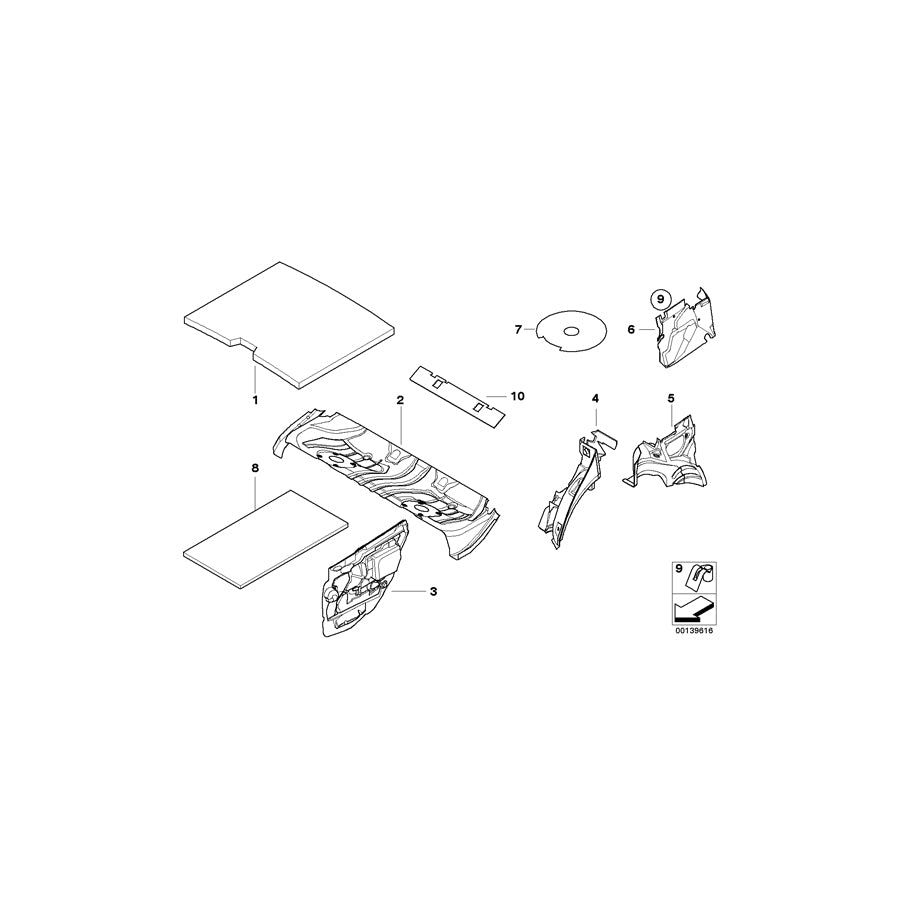 Genuine BMW 51488233842 E46 Sound Insulating Right (Inc. 316i, 330d & 318d) | ML Performance EU Car Parts