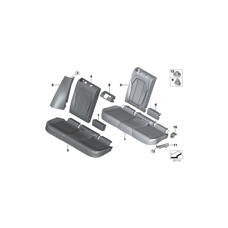 Genuine BMW 52207477759 G02 Seat Cover Leather MOKKA (Inc. X4 20iX, X4 25dX & X4 30iX) | ML Performance EU