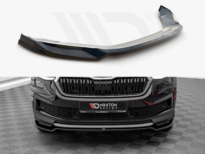 Maxton Design SK-KO-1F-FD2T Front Splitter V.2 Skoda Kodiaq MK1 Facelift (2021-) | ML Performance UK Car Parts