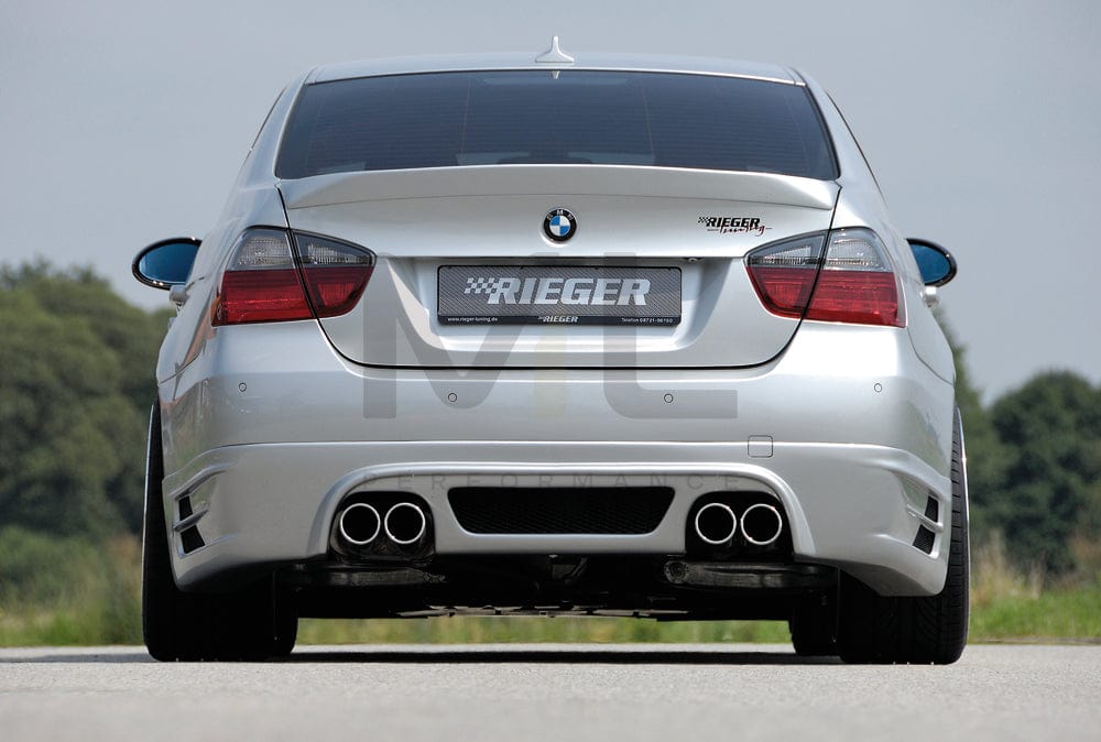 Rieger 00053407 BMW 3 Series E90 E91 Rear Diffuser 4 | ML Performance EU Car Parts