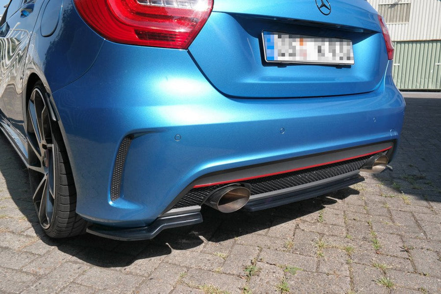 Maxton Design Mercedes Benz A-Class W176 AMG-Line (Pre-Facelift) Central Rear Splitter (without vertical bars)