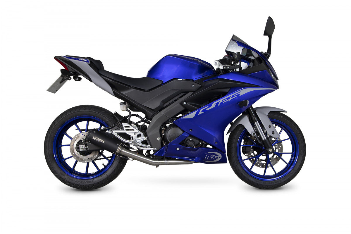 Scorpion PYA115SYSBCER Yamaha YZF-R125 Red Power Full System - Black Ceramic Coated Sleeve | ML Performance EU EU
