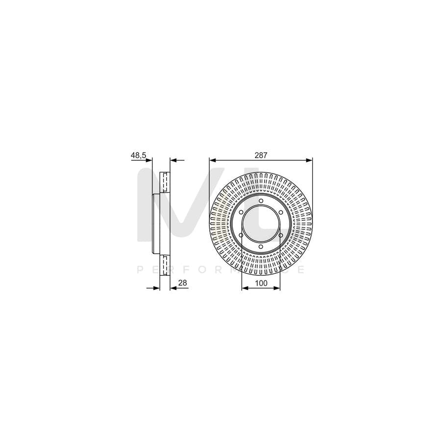 BOSCH 0 986 479 U90 Brake Disc for TOYOTA DYNA Vented, Oiled | ML Performance Car Parts