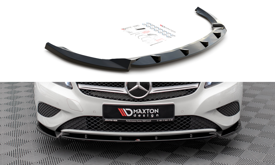 Maxton Design ME-A-176-FD1T Front Splitter V.1 Mercedes Benz A-Class W176 | ML Performance UK Car Parts