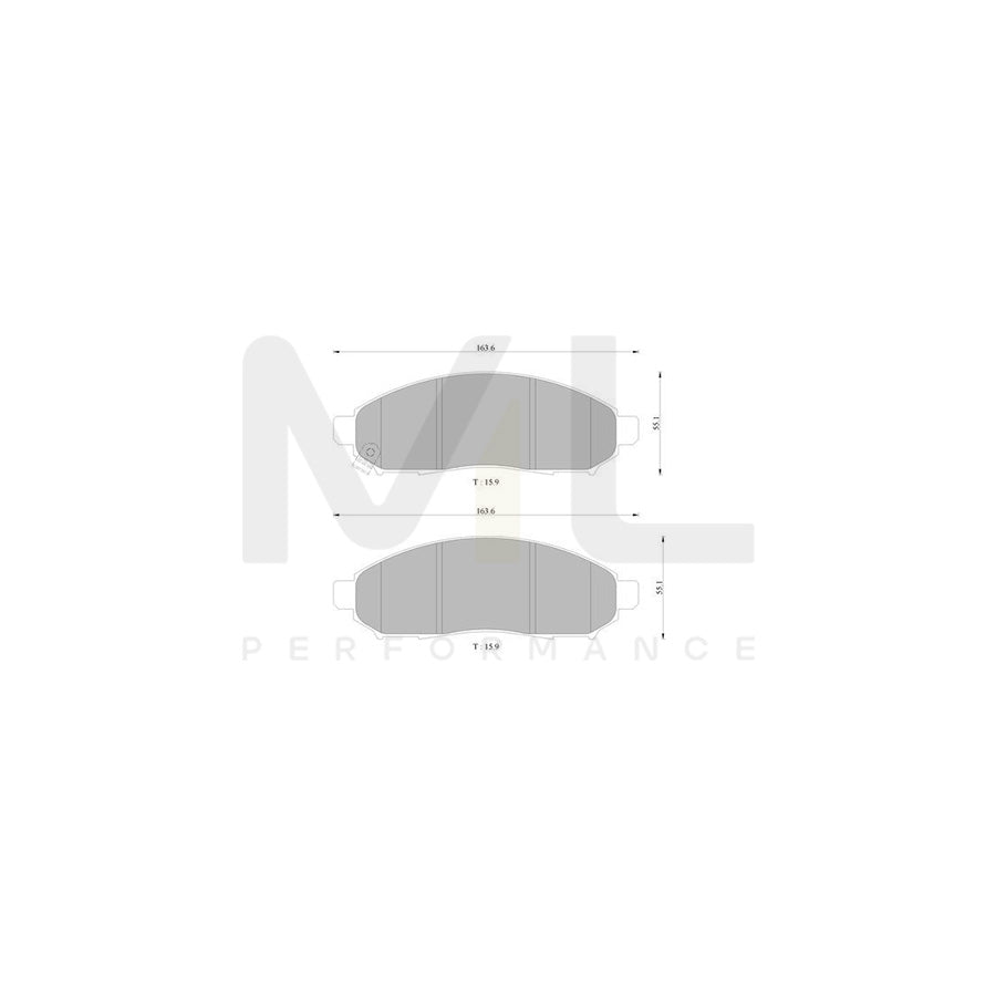 Bosch 0986Ab9300 Brake Pad Set For Nissan Navara With Acoustic Wear Warning BP9300 | ML Performance Car Parts