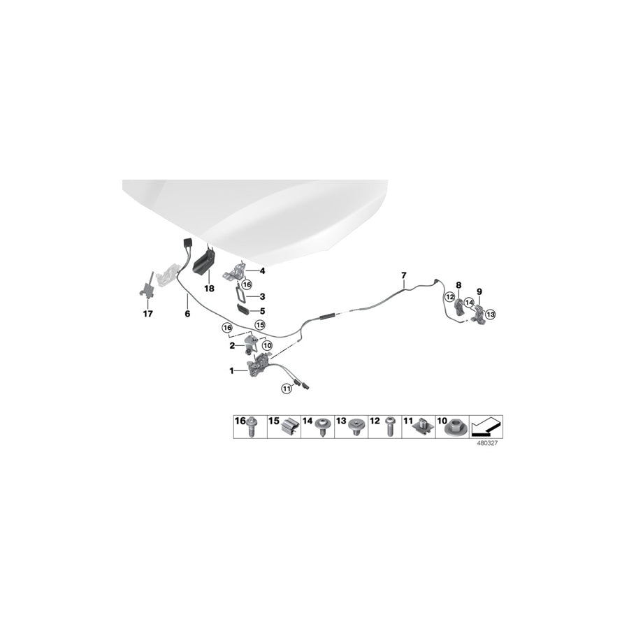 Genuine BMW 51237300550 F48 Catch Bracket (Inc. X1 25iX, X1 20iX & X1 20i) | ML Performance EU