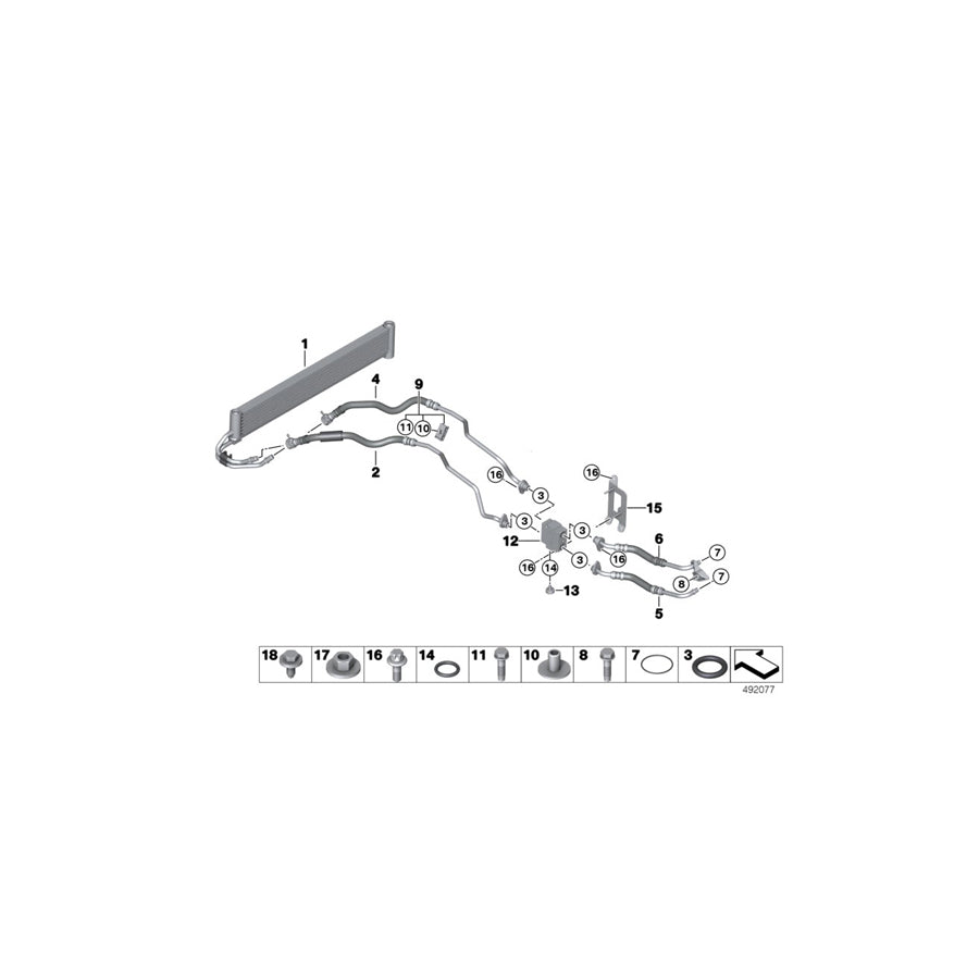 Genuine BMW 17208431955 BMW Bracket Oil Pipe ENDURANCE SPEC. (Inc.  & M4 GT4) | ML Performance EU Car Parts