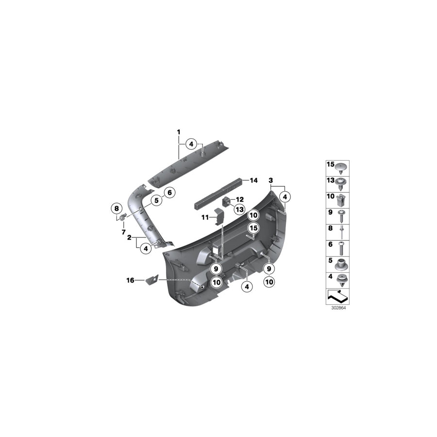 Genuine BMW 51497345047 E84 Handle Recess, Left (Inc. X1 35iX, X1 25dX & X1 16i) | ML Performance EU Car Parts