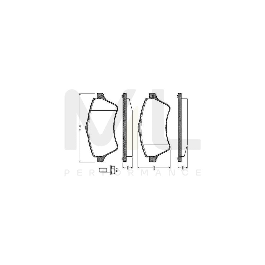 Bosch 0986Tb2396 Brake Pad Set For Land Rover Freelander Excl. Wear Warning Contact, With Bolts, With Accessories | ML Performance Car Parts